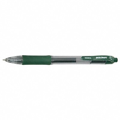 Gel Pen 0.7mm Point Green Ink PK12