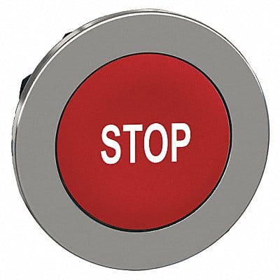 Pushbutton Head Red White 30mm