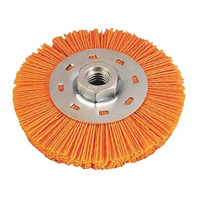 Wheel Brush Orange 5/8-11 4-1/2
