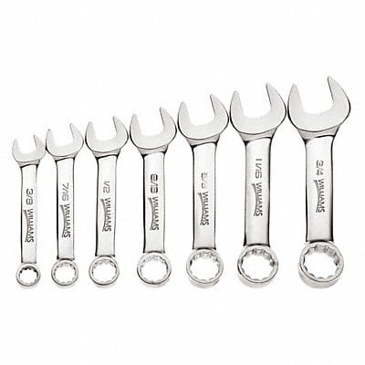 Stubby Wrench Set 7 pcs. 3/8 -3/4