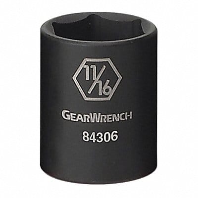 Impact Socket 3/8 Drive 6pt. 1/2
