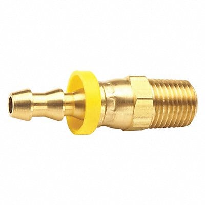 Male NPTF Swiv 1/4 xPushon HoseBarb 3/8