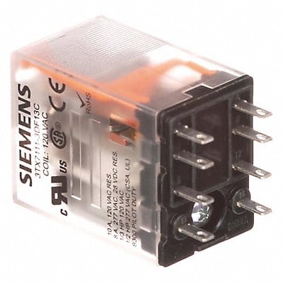 Plug-In Relay 120V AC 10 A 8 Pins