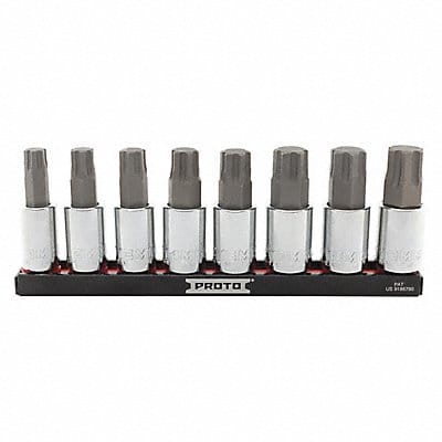 Socket Bit Set Steel DrSz 1/2 in