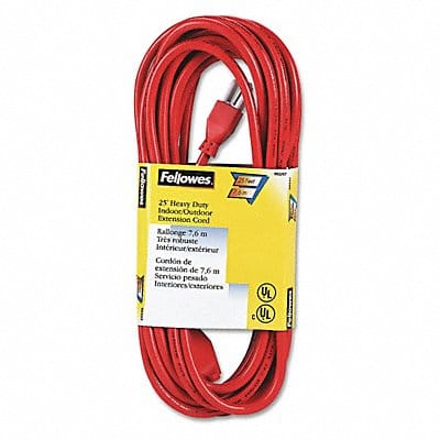 Extension Cord 1 Out 3 Prong 25ft Orange