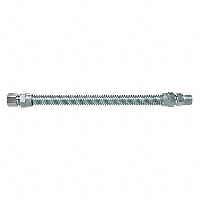 Gas Connector Hose 1/4 Dia Silver
