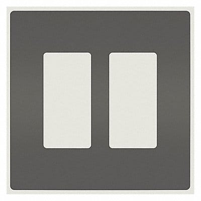 Rocker Wall Plate Smooth Plastic Black