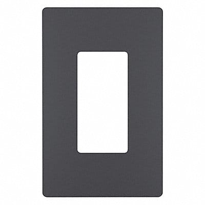 Rocker Wall Plate Smooth Plastic Gray