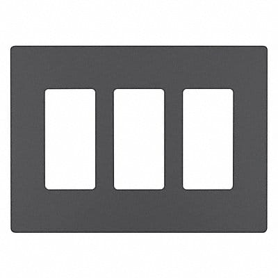 Rocker Wall Plate Smooth Plastic Gray