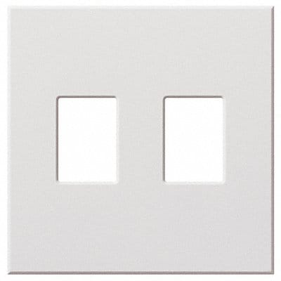 Dimmer/Swch Wll Plt Stnd Wht 2Gng Matte