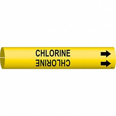 Pipe Marker Chlorine 2 in H 2 in W