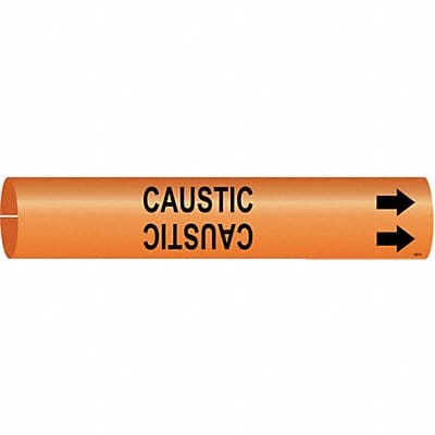 Pipe Marker Caustic 13/16 in H 4/5 in W