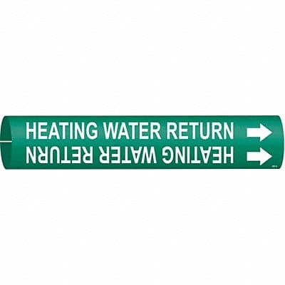 Pipe Marker Heating Water Return 7/8in H
