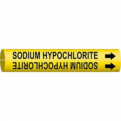 Pipe Marker Sodium Hypochlorite 7/8in H