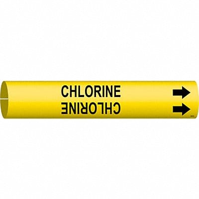 Pipe Marker Chlorine 7/8 in H 7/8 in W