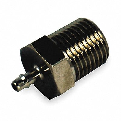 Male Connector 10-32x5/32 In Barb Brass