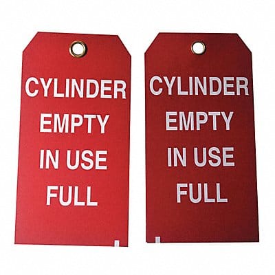 Cylnder Status Tag 5 3/4in H 3in W PK100