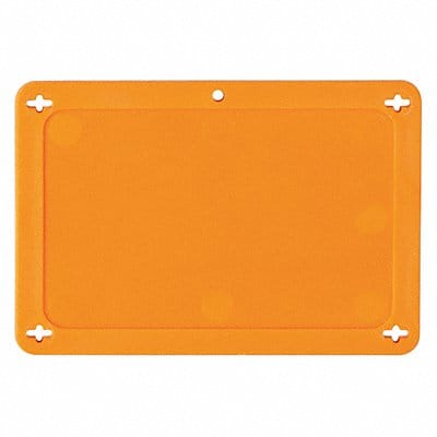 Blank Tag Plstc 3 1/5in H 4 5/7in W Orng