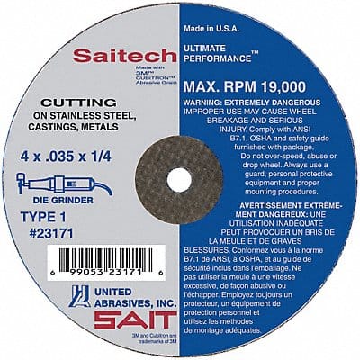 CutOff Wheel Saitech 4 x.035 x5/8