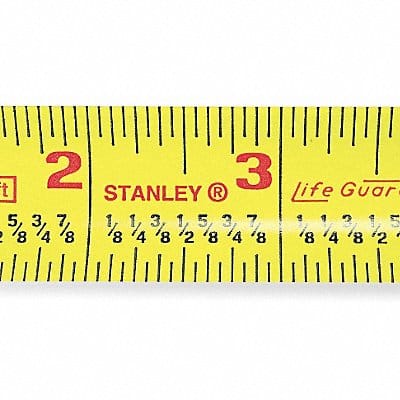 Tape Measure 1 In x 25 ft Yellow In./Ft.