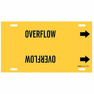 Pipe Marker Overflow 8 in H 16 in W