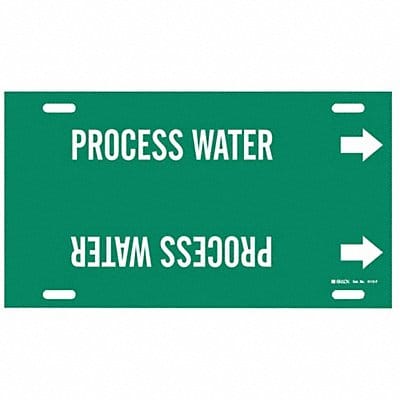 Pipe Marker Process Water 8 in H 16 in W