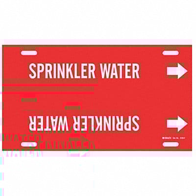 Pipe Marker Sprinkler Water 8in H 16in W