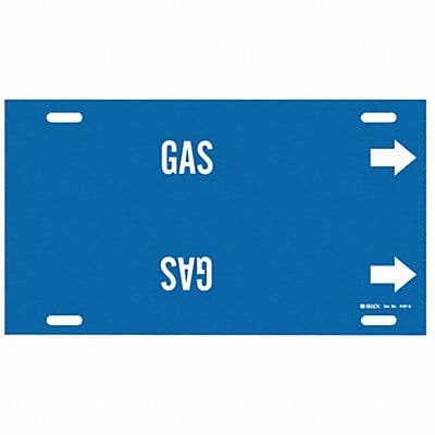 Pipe Marker Gas 10 in H 24 in W