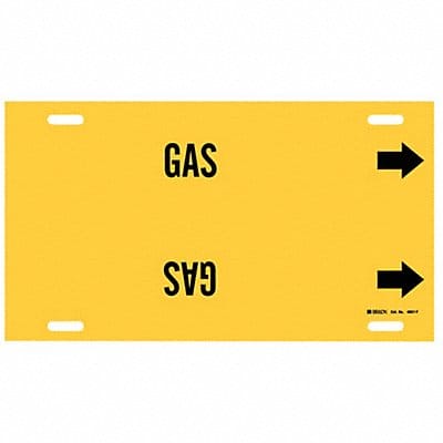 Pipe Marker Gas 8 in H 16 in W