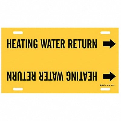 Pipe Marker Heating Water Return 10in H