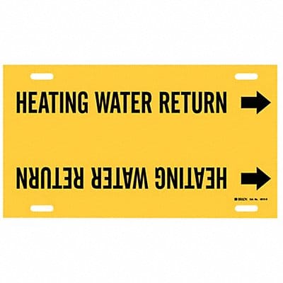 Pipe Marker Heating Water Return 10in H