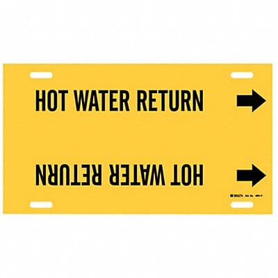 Pipe Markr Hot Water Return 8in H 16in W
