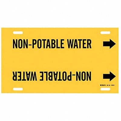 Pipe Mrkr Non-Potable Watr 10in H 24in W