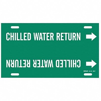 Pipe Mrkr Chilled Watr Rtrn 8in H 16in W