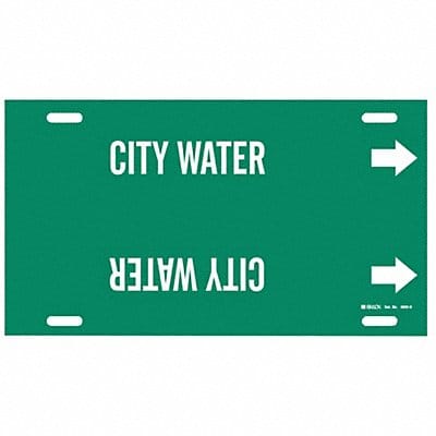 Pipe Marker City Water 10 in H 32 in W