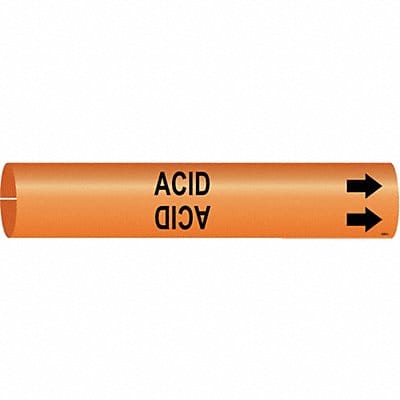 Pipe Marker Acid 2 13/16 in H 2 4/5 in W