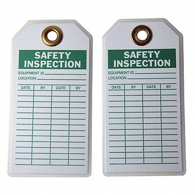 Saf Inspection Tag 5-3/4 x 3 In Brs PK10