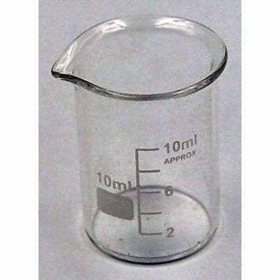 Beaker 10 mL 35 mm H 26 mm Dia PK12
