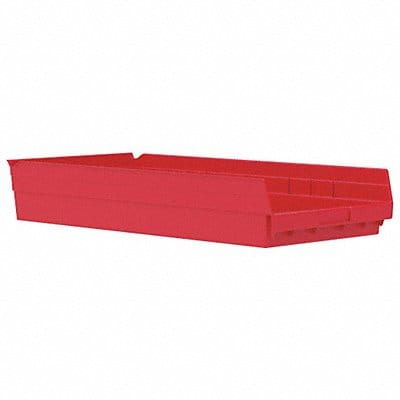 F8909 Shelf Bin Red Indstr Grd Poly 4 in