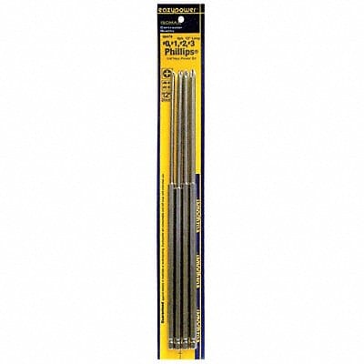 Phillips Bit Set 4 Pieces 1/4 Shank