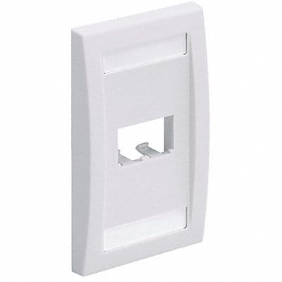 Wall Plate Single Gang 2 Ports Ivory