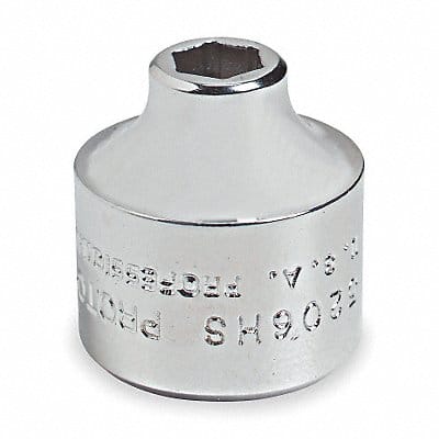 Socket Steel Chrome 3/8 in
