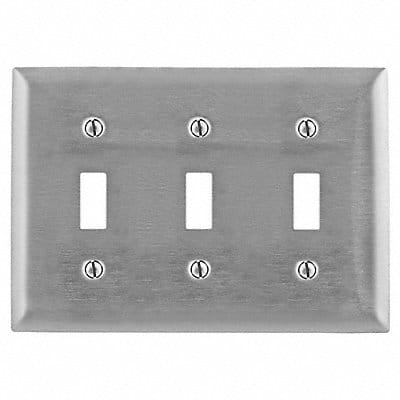 Tgl Switch Wll Plt Stnd Silver 3Gng Brsh