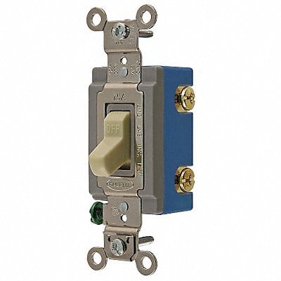 Wall Switch Ivory 15A Back Side DblPole