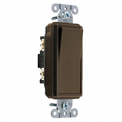 Wall Switch Brwn 15A Back Side SnglPole