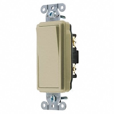Wall Switch Ivory 15A Back Side SnglPole