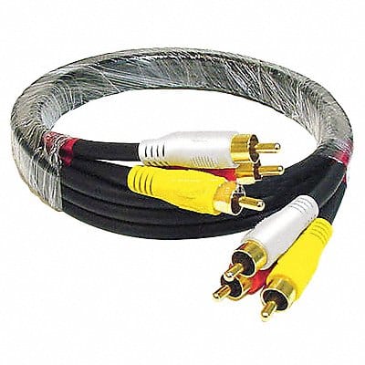 Triple RCA Dubbing Cable RG59U 3 ft.
