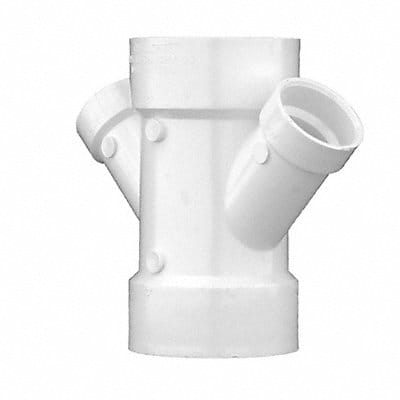 Double Wye 3 x 3 x 1 1/2 x 1 1/2 in PVC