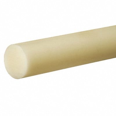 K6772 PlasticRod PTFE 1 1/4 Dia 3ftL Off-White