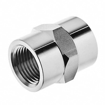 Hex Coupling 304 SS 1/8 Pipe Size FNPT
